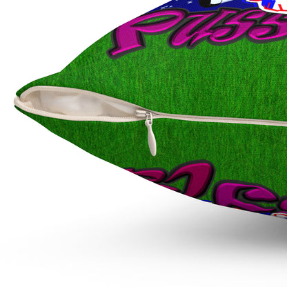 tag that - Spun Polyester Square Pillow - ('snoops' background)