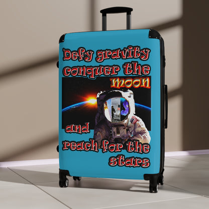 defy conquer reach - Suitcase (turquoise)