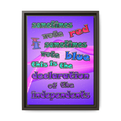declaration of the independents - framed canvas art (purple-pink wave)
