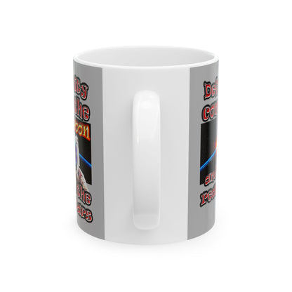 defy conquer reach - White Mug (light grey)