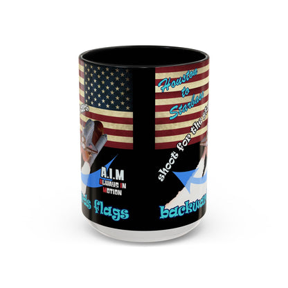 shoot for the stars - Accent Mug (black)