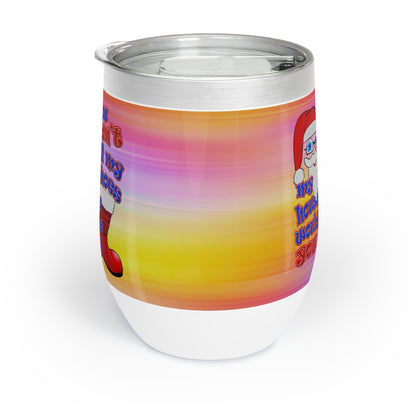 santa's shoes - Chill Wine Tumbler (color blur)