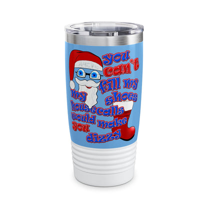 santa's shoes - Ringneck Tumbler, 20oz (light blue)