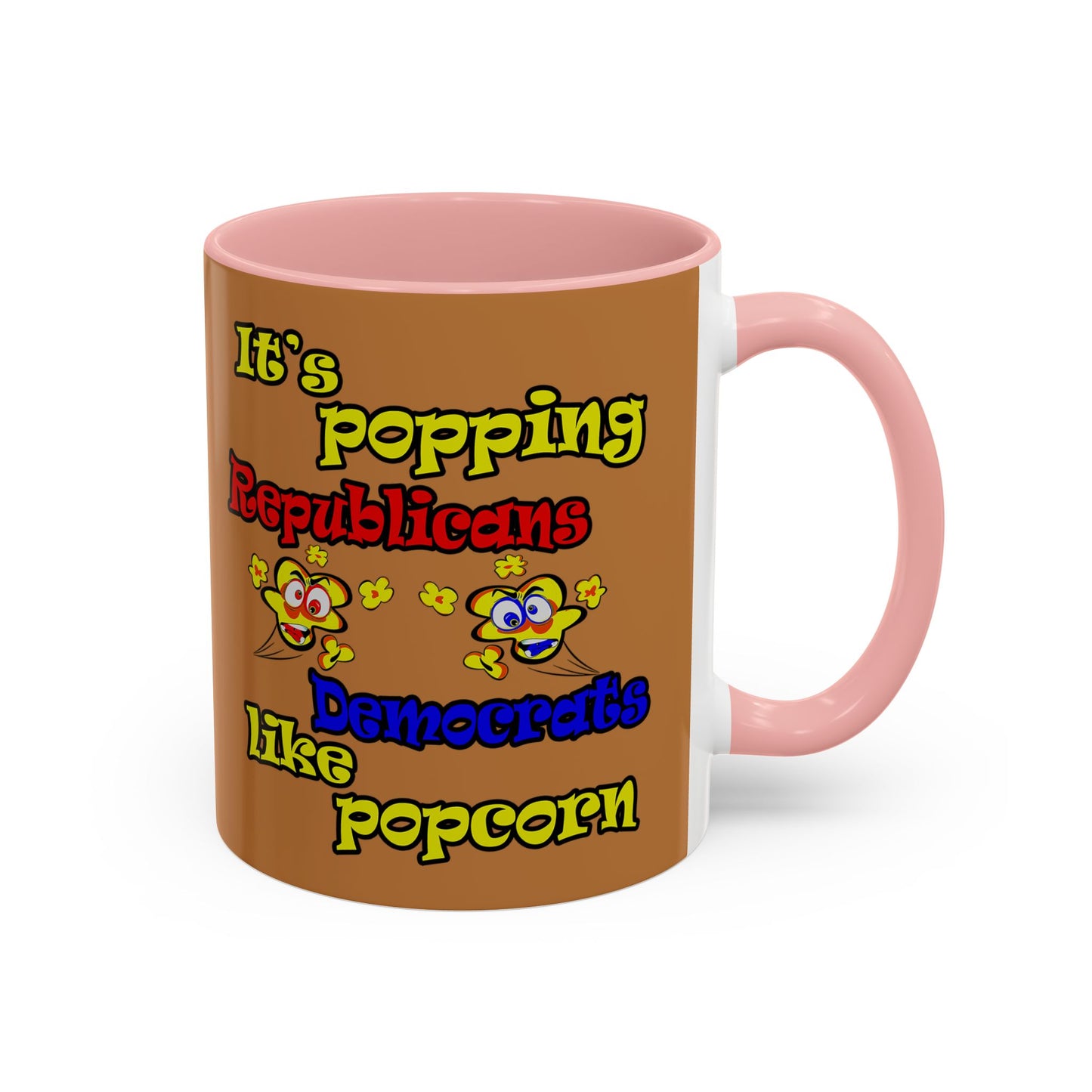 popping like popcorn - Accent Mug (light brown)