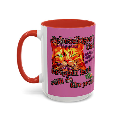 schrodinger's cat - Accent Mug (light pink)