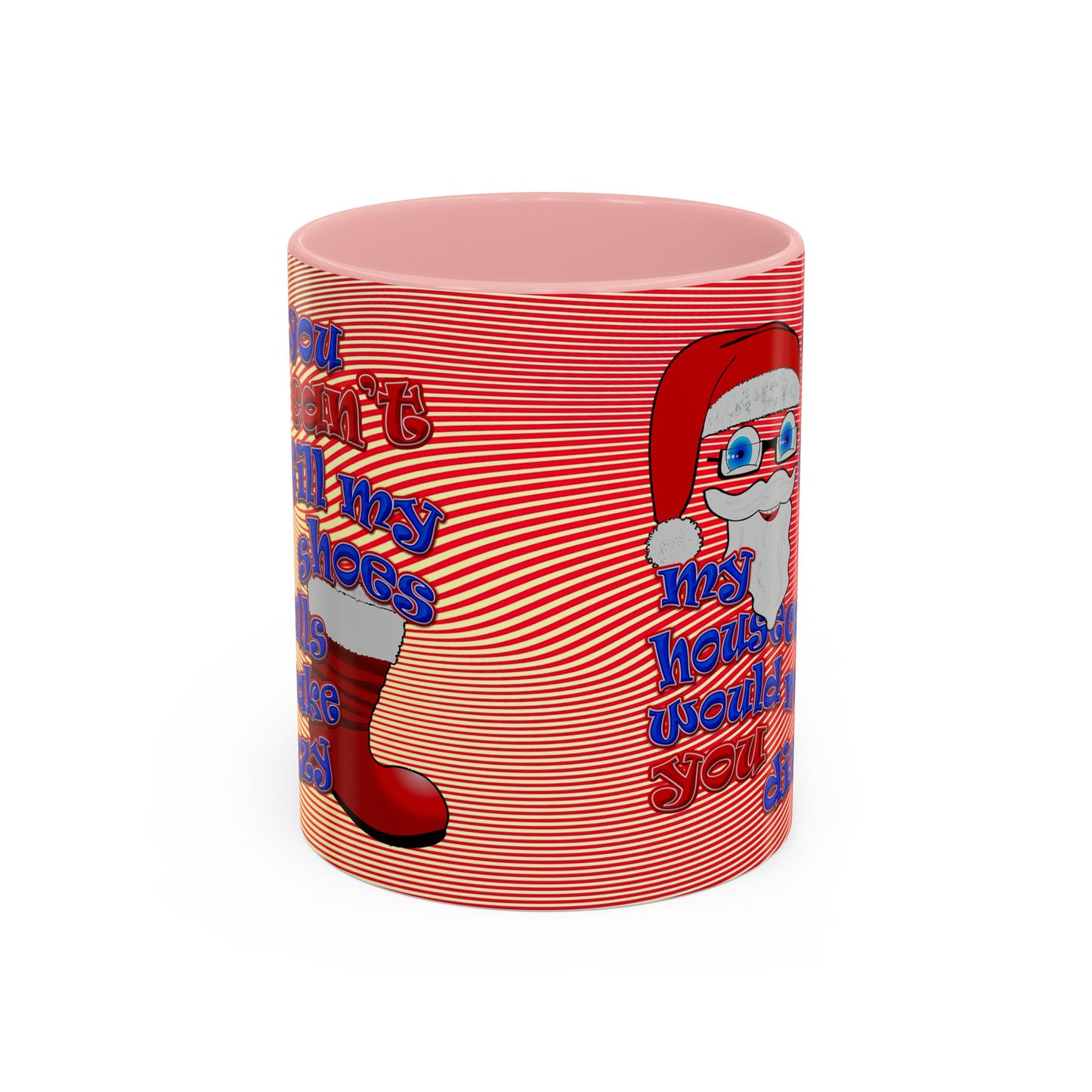 santa's shoes - Accent Mug (yellow-orange wave)
