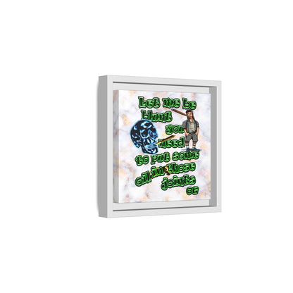 og - framed canvas art (white marble)