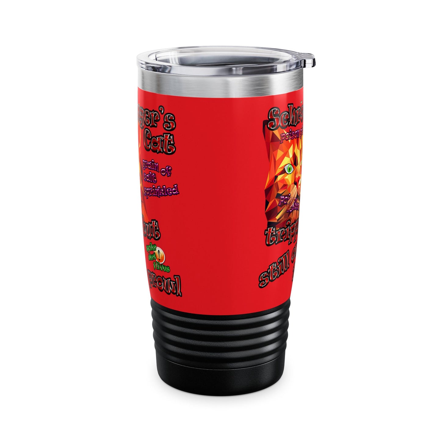 schrodinger's cat - Ringneck Tumbler, 20oz (red)