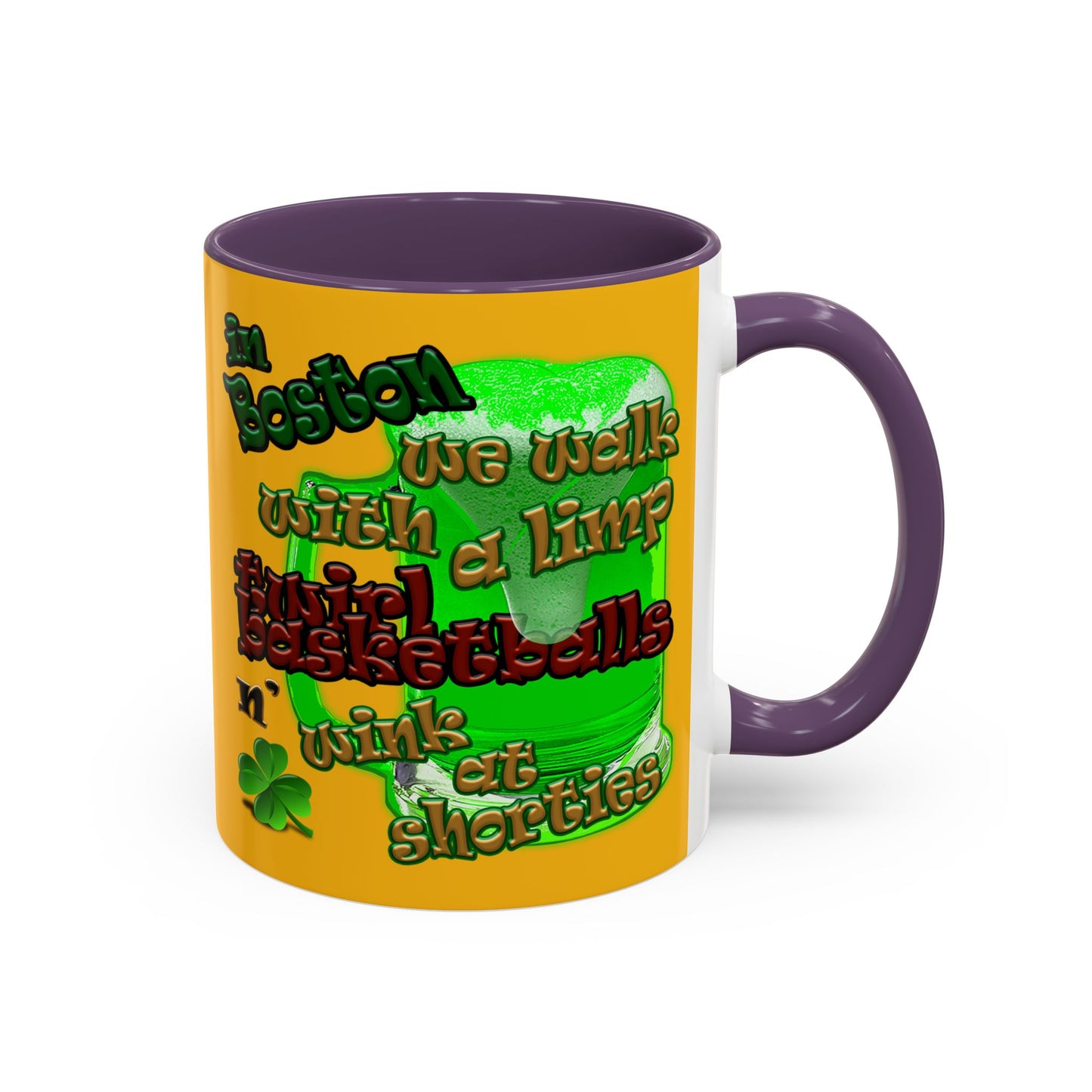celtics logo - Accent Mug (yellow)