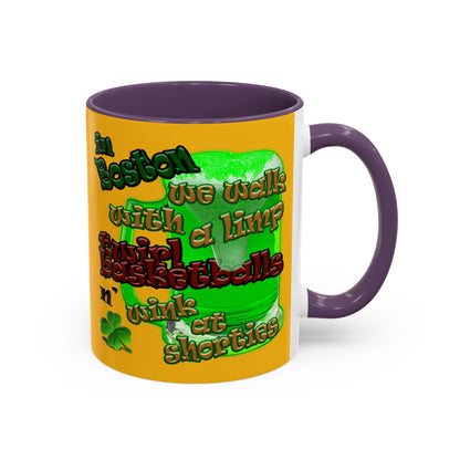 celtics logo - Accent Mug (yellow)