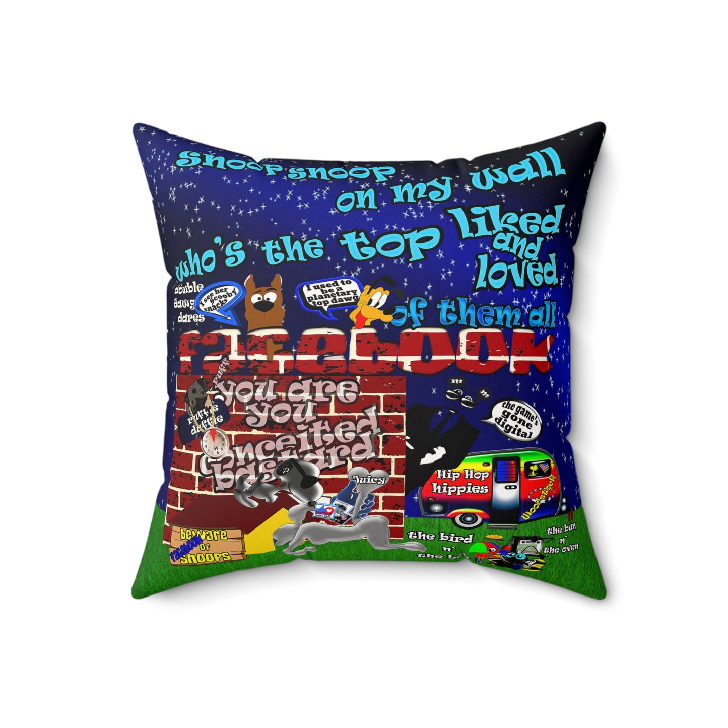 snoops - Faux Suede Square Pillow