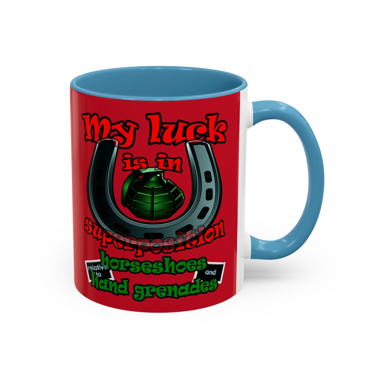 my luck - Accent Mug (dark red)