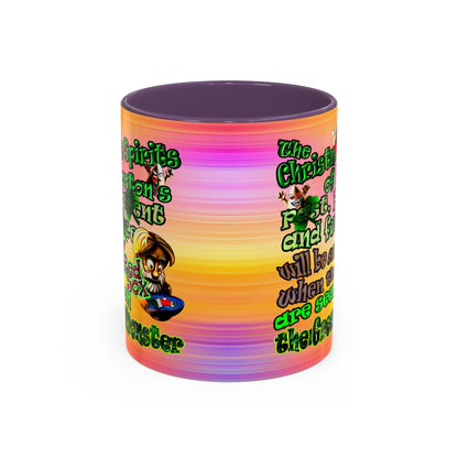 christmas spirits of boston - Accent Mug (color blur)