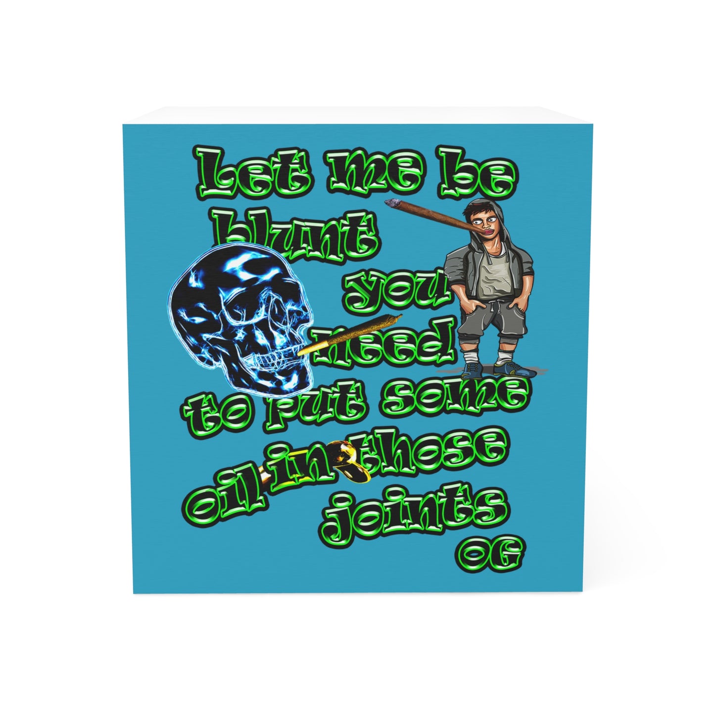 og - note cube (turquoise)