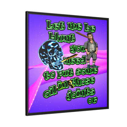 og - framed canvas art (purple-pink wave)