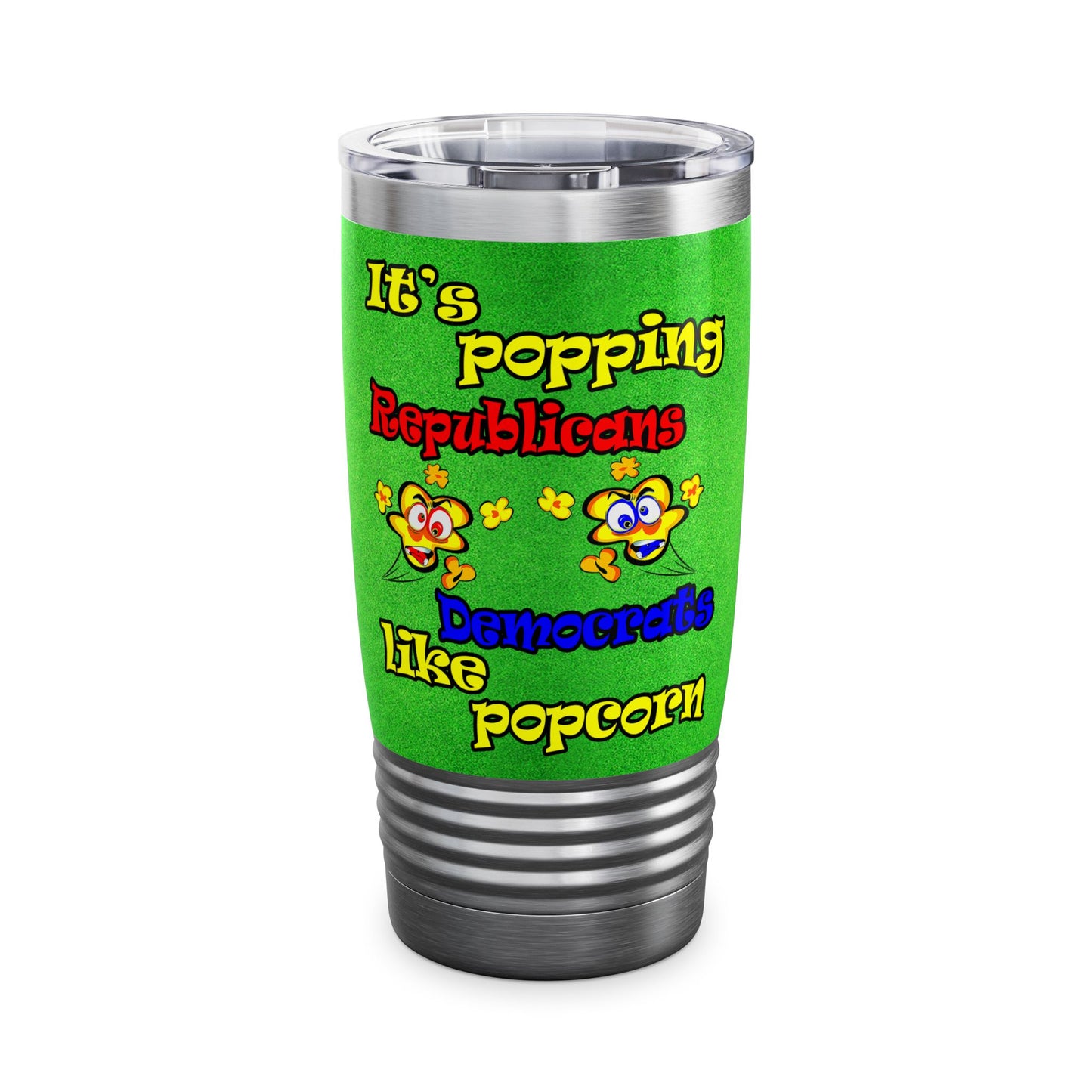 popping like popcorn - Ringneck Tumbler, 20oz (green turf)