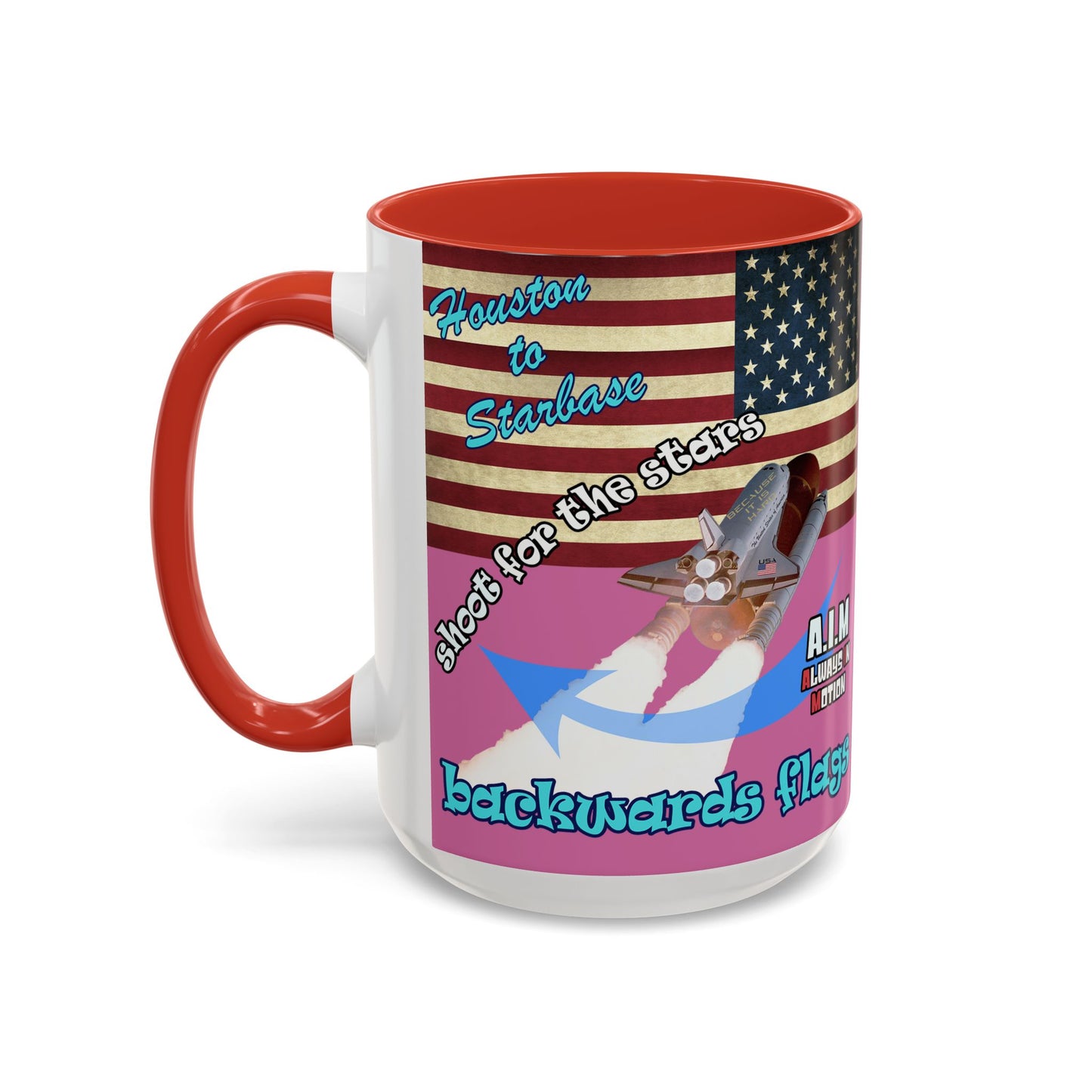 shoot for the stars - Accent Mug (light pink)