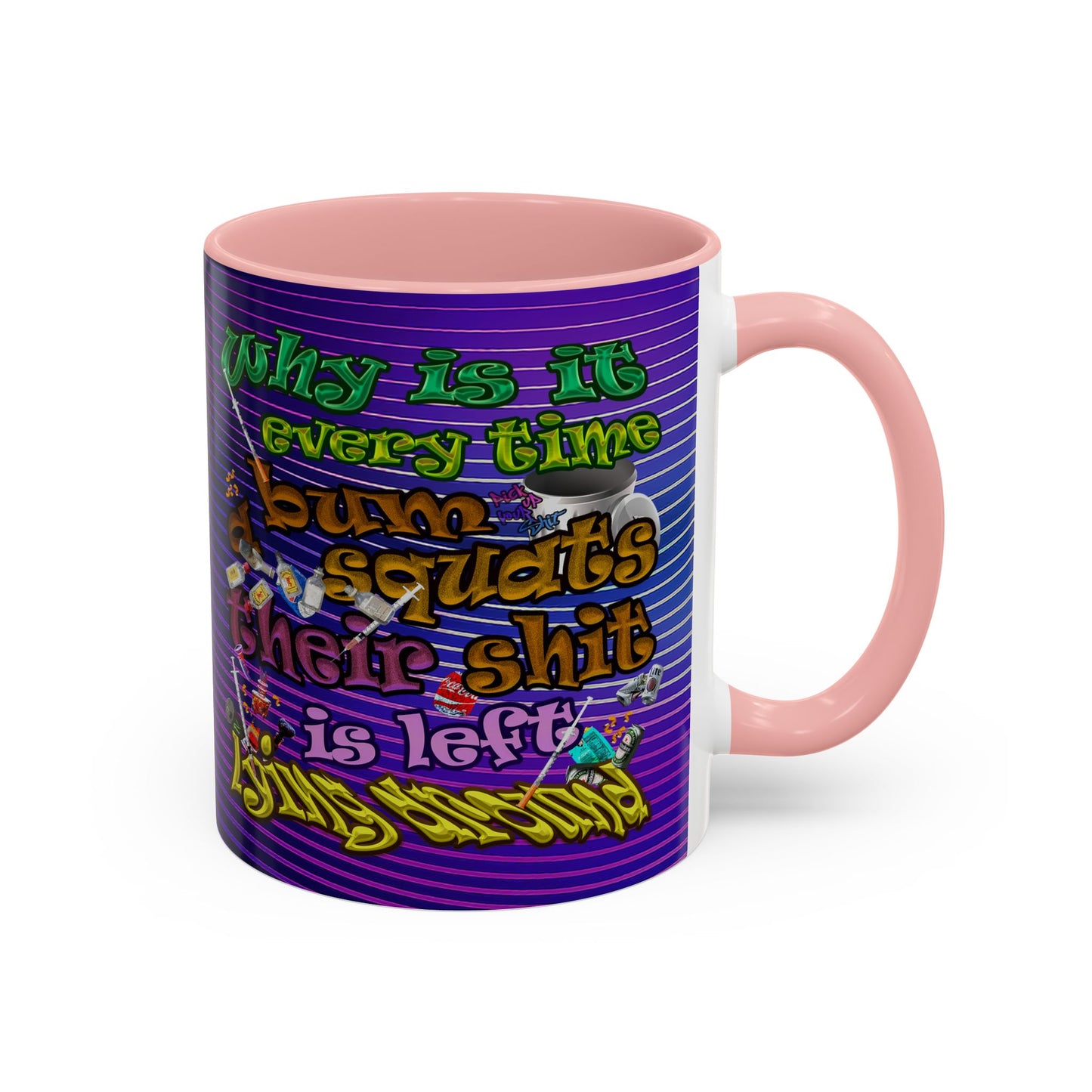 the bum's shit - Accent Mug (purple wave)