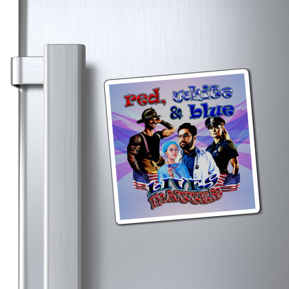 rw&b lives matter - Magnets - (light blue-pink wave)