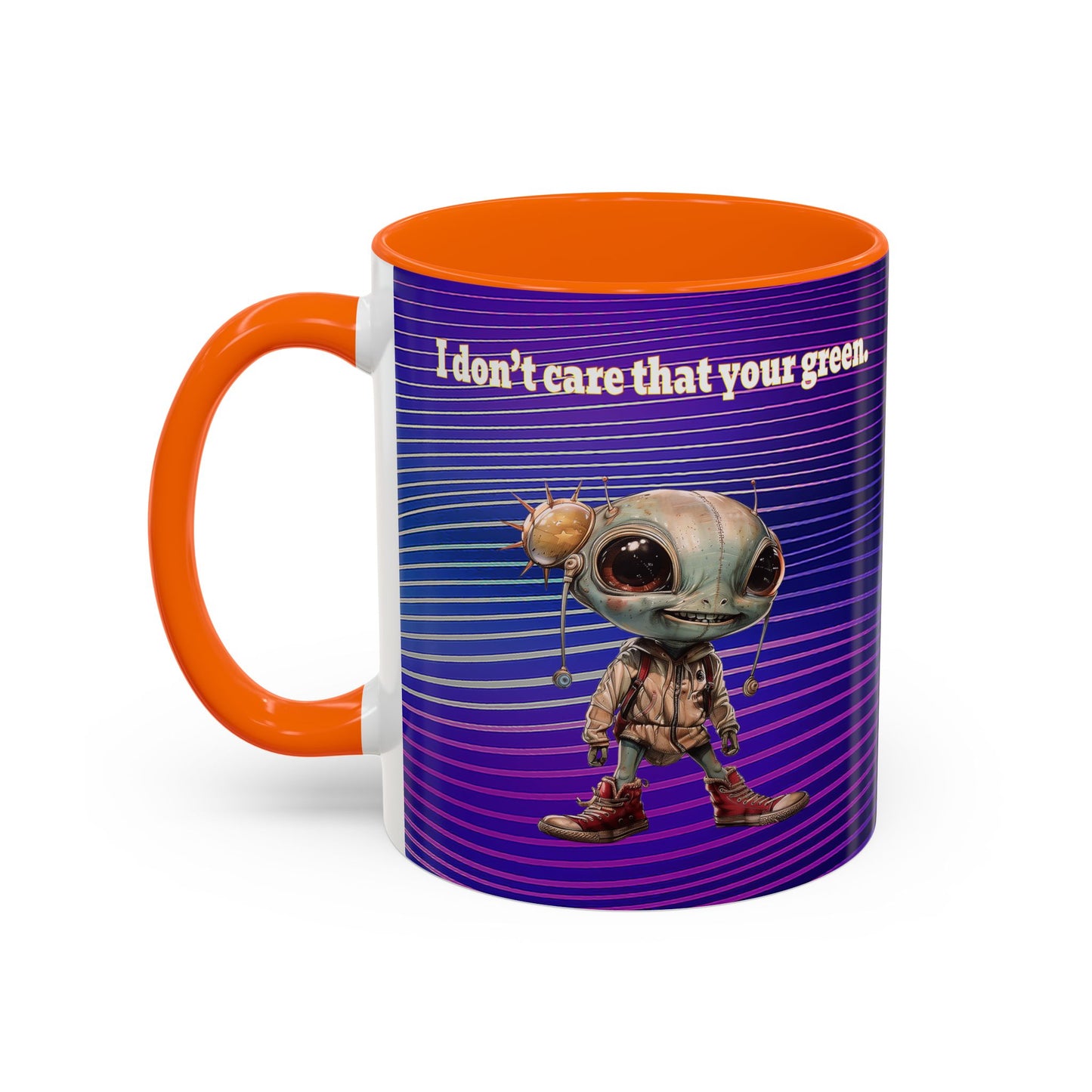 I don't care that your grey - Accent Mug (purple wave)