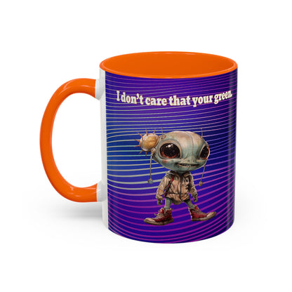 I don't care that your grey - Accent Mug (purple wave)