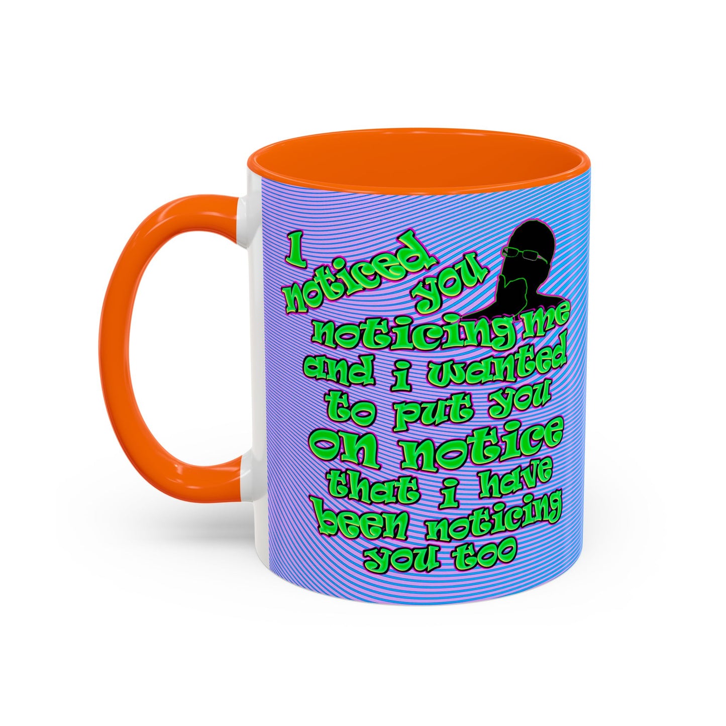 noticed you noticing - Accent Mug (light blue-purple wave)