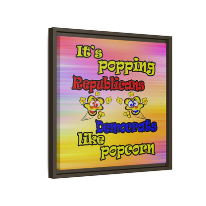popping like popcorn - framed canvas art (color blur)