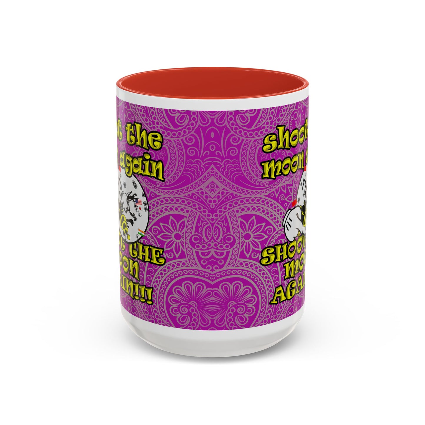 shoot the moon again - Accent Mug (pink swirl)