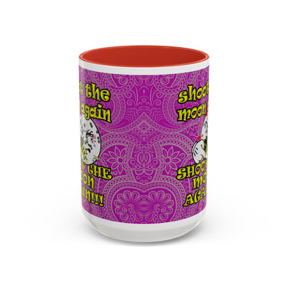 shoot the moon again - Accent Mug (pink swirl)