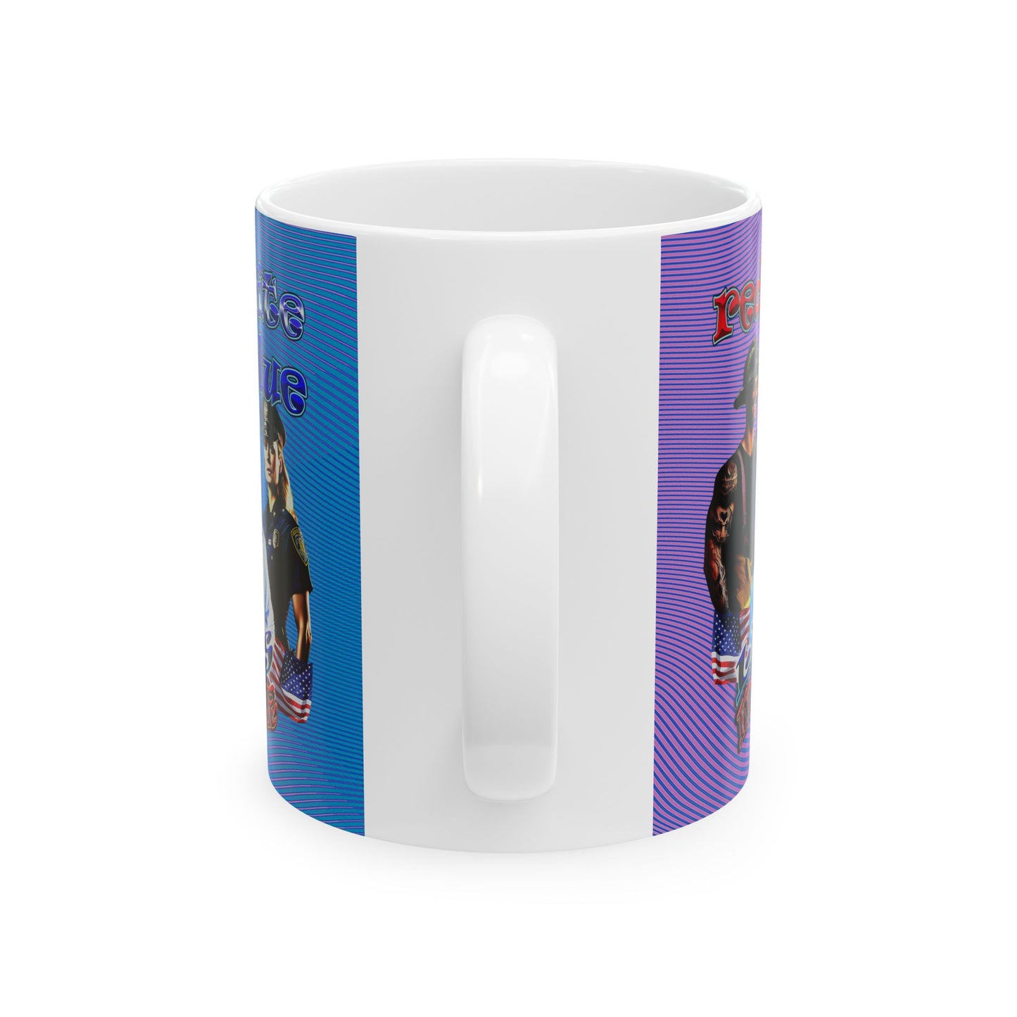 rw&b lives matter - White Mug (light blue-purple wave)