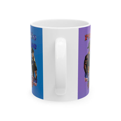 rw&b lives matter - White Mug (light blue-purple wave)