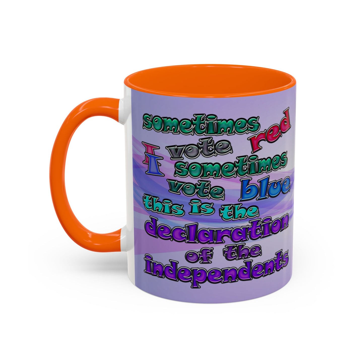 declaration of the independents - Accent Mug (light blue-pink wave)