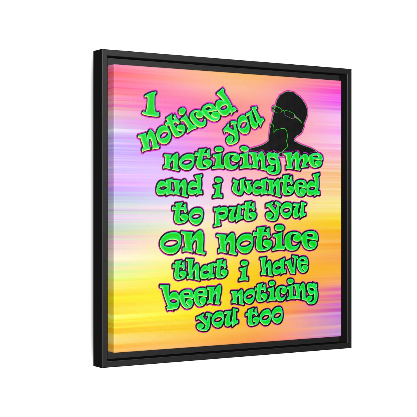 noticed you noticing - framed canvas art (color blur)