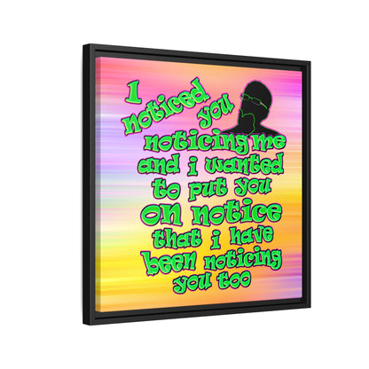 noticed you noticing - framed canvas art (color blur)
