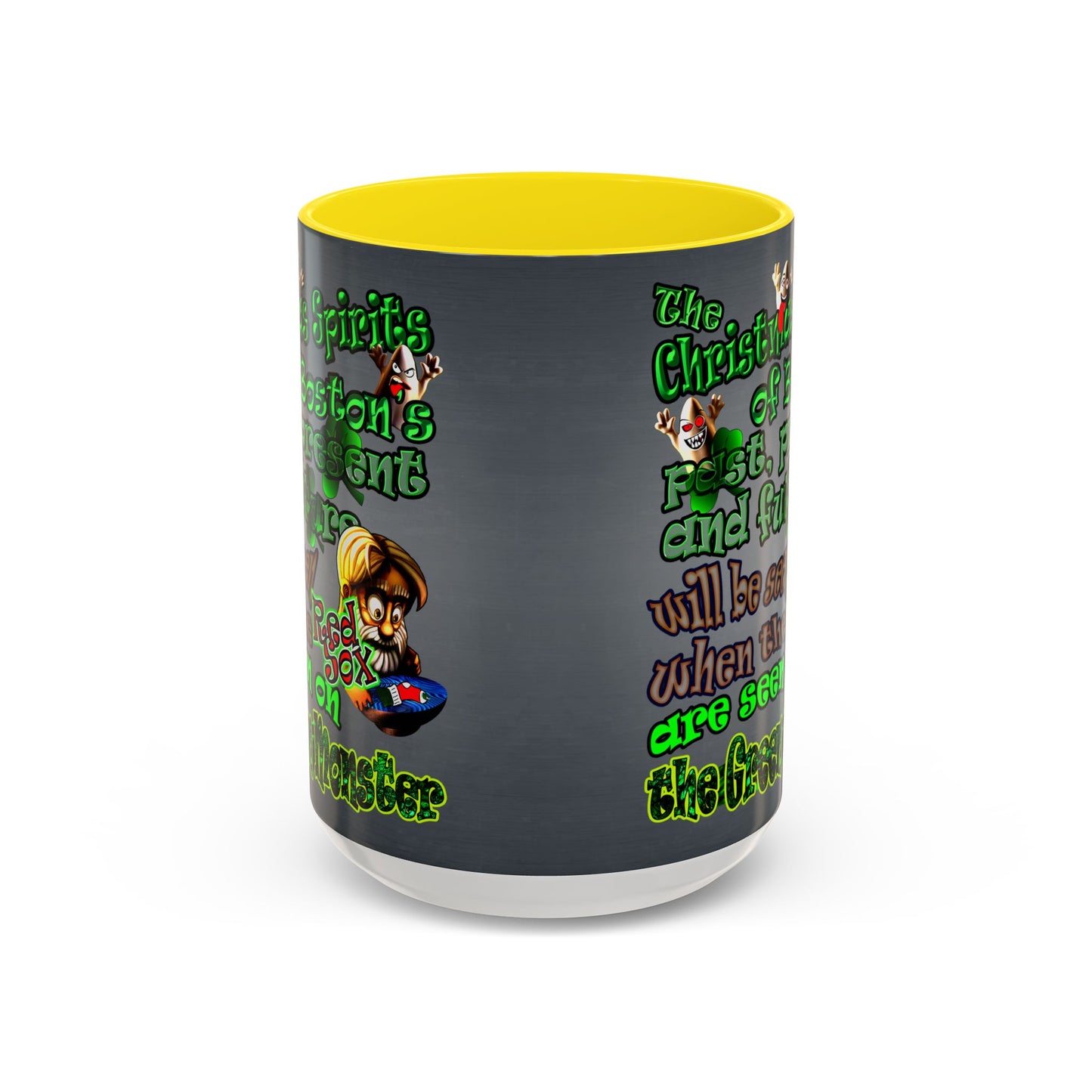 christmas spirits of boston - Accent Mug (grey-light grey)