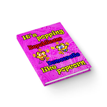 popping like popcorn - journal-lined (pink swirl)