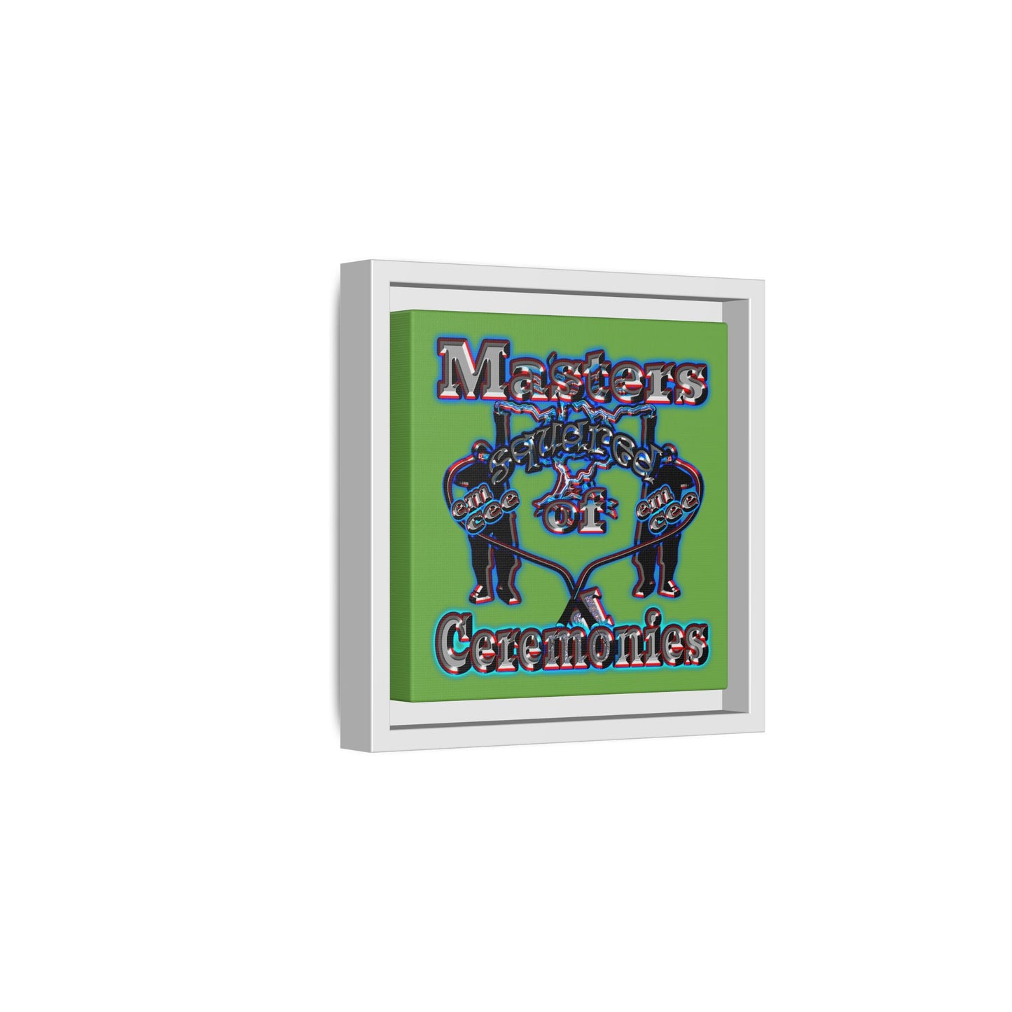 em cee squared - framed canvas art (green)
