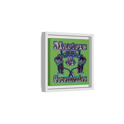 em cee squared - framed canvas art (green)