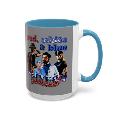 rw&b lives matter - Accent Mug (grey)