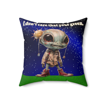 I don't care that your grey - Spun Polyester Square Pillow - ('snoops' background)