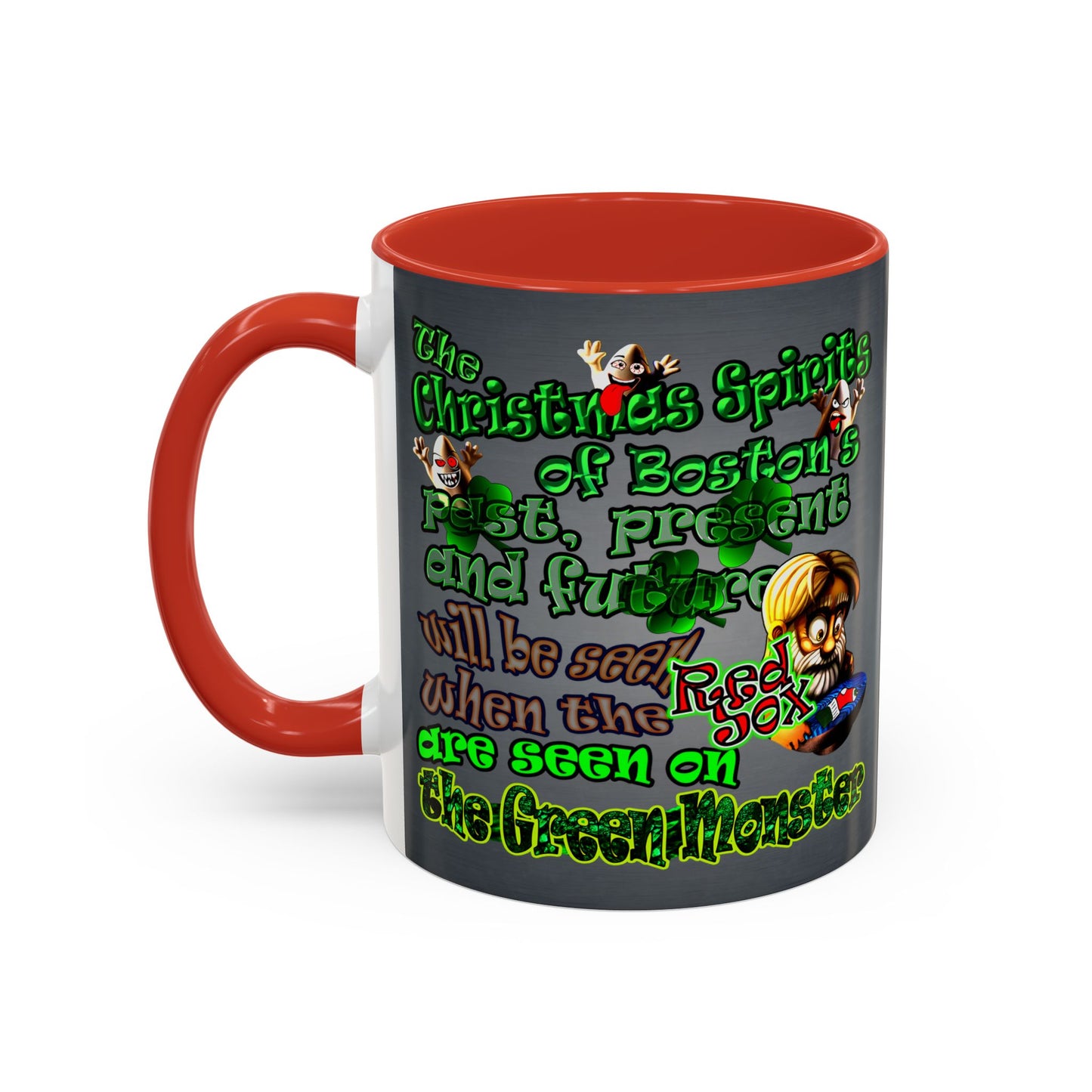 christmas spirits of boston - Accent Mug (grey-light grey)