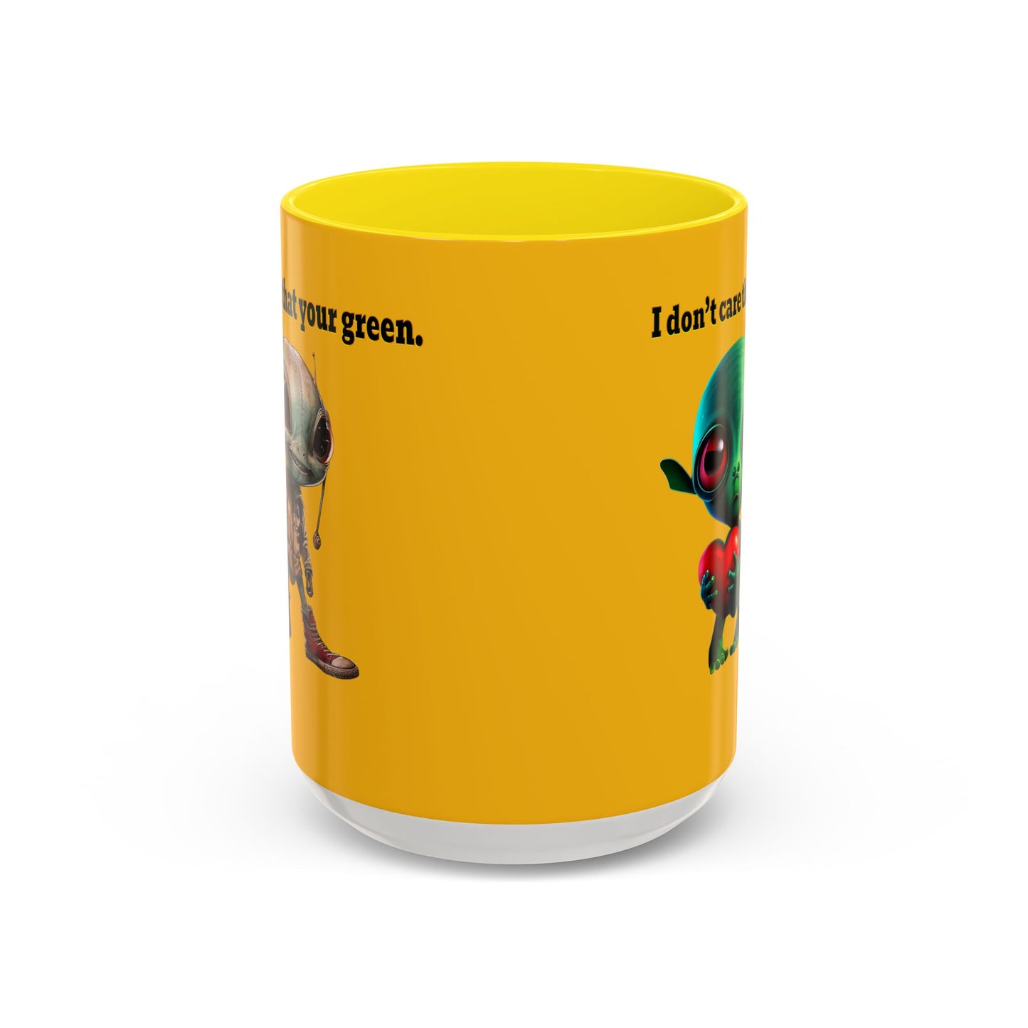 I don't care that your grey - Accent Mug (yellow)