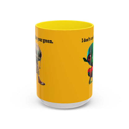 I don't care that your grey - Accent Mug (yellow)