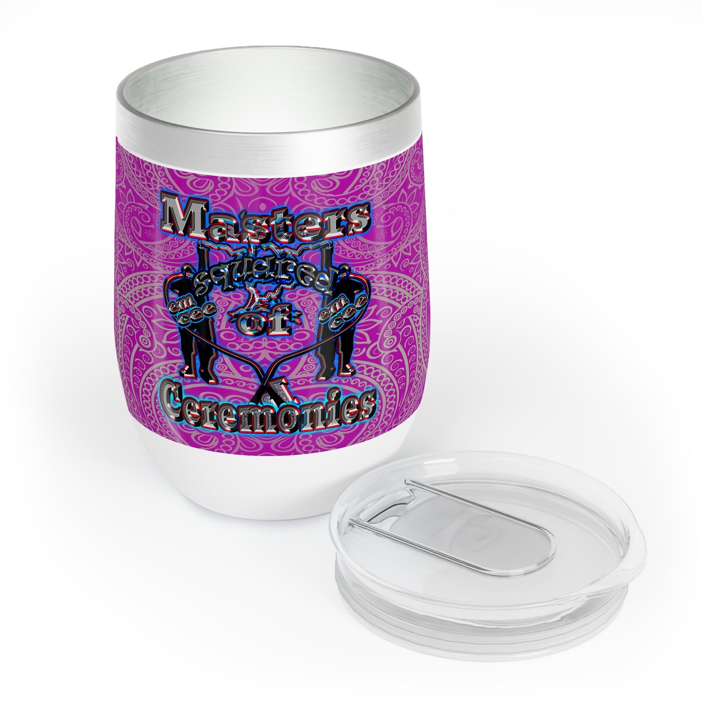 em cee squared - Chill Wine Tumbler (pink swirl)