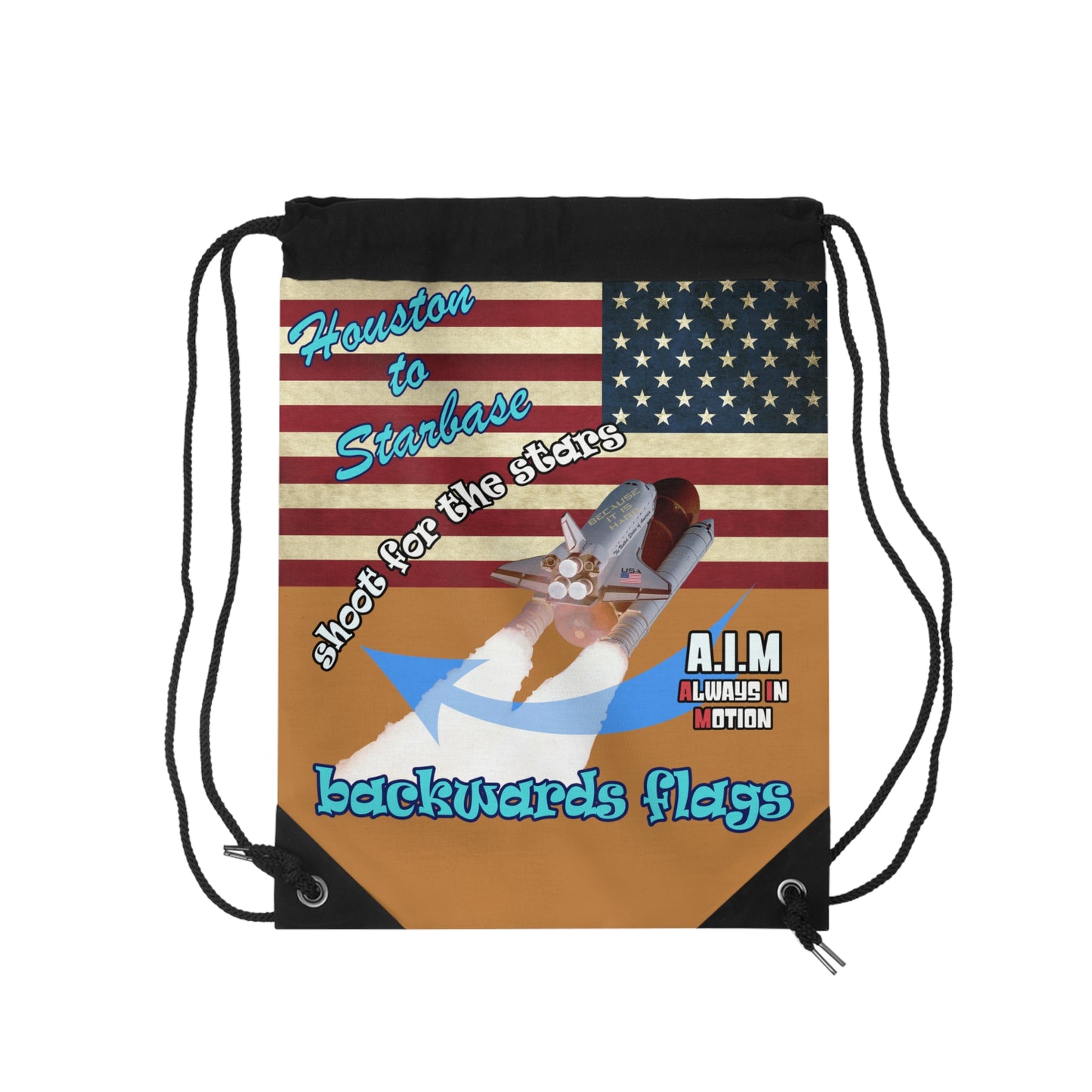 shoot for the stars - Drawstring Bag (light brown)