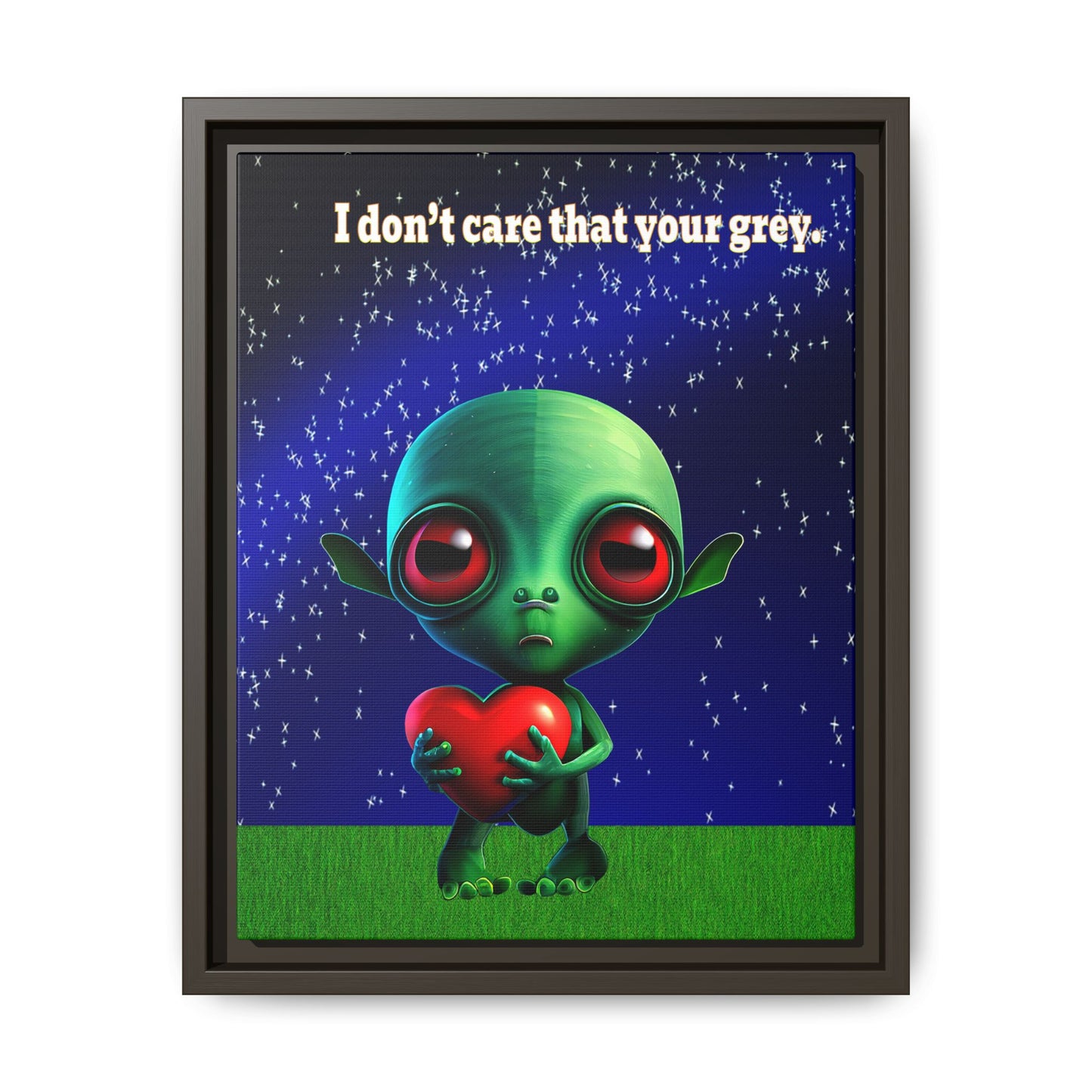 I don't care that your grey - framed canvas art ('snoops' background)