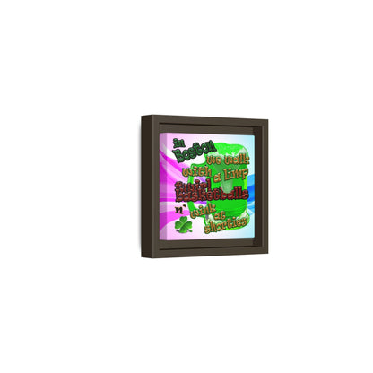 celtics logo - framed canvas art (light blue-pink wave)