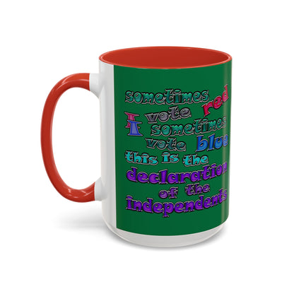 declaration of the independents - Accent Mug (dark green)
