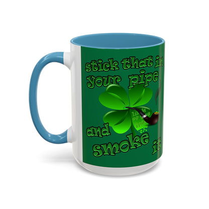 celtics logo - Accent Mug (dark green)