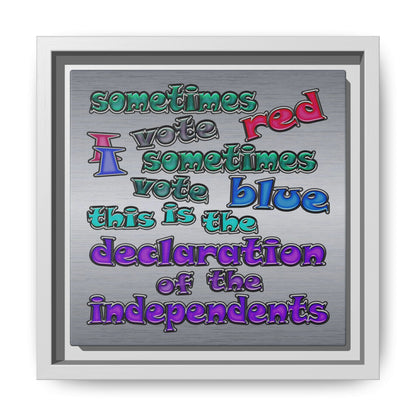 declaration of the independents - framed canvas art (brushed nickel)